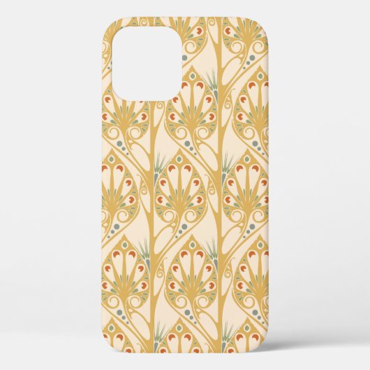 Coques Case-Mate iPhone Motif d'illustration Art nouveau rétro (Verso)