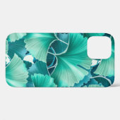 Coques Case-Mate iPhone Motif d'illustration de ginkgo biloba vert (Verso (horizontal))
