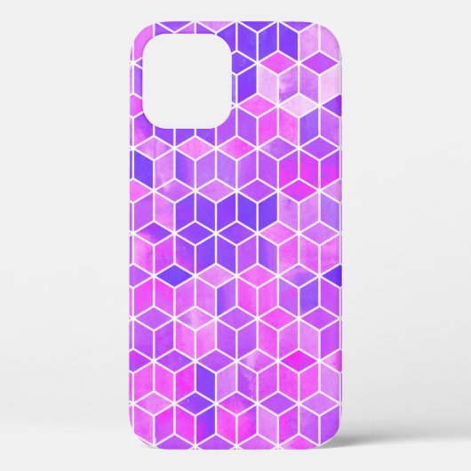 Coques Case-Mate iPhone Motif d'illustration de l'hexagone aquarelle (Verso)