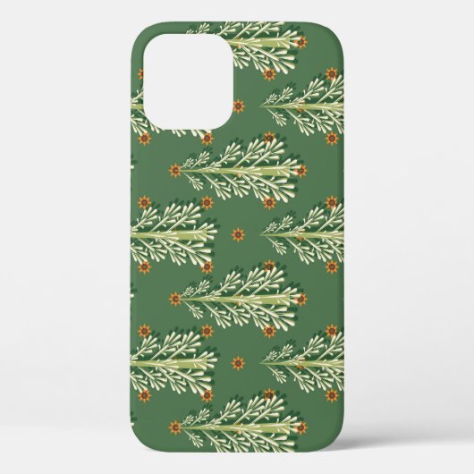Coques Case-Mate iPhone Motif d'illustration des arbres de Noël (Verso)