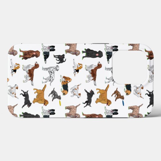 Coques Case-Mate iPhone Motif d'illustrations de chiens mignons (Verso (horizontal))