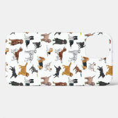 Coques Case-Mate iPhone Motif d'illustrations de chiens mignons (Verso (horizontal))