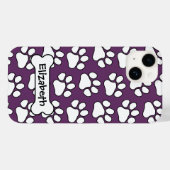 Coques Case-Mate iPhone Motif d'impression de chien avec os (Verso (horizontal))