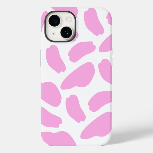 Coques Case-Mate iPhone Motif d'impression de vache rose (Verso)