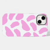 Coques Case-Mate iPhone Motif d'impression de vache rose (Verso (horizontal))