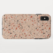 Coques Case-Mate iPhone Motif d'impression moderne rose Terrazzo (Dos (Horizontal))