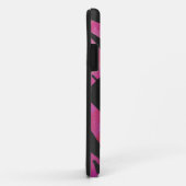 Coques Case-Mate iPhone Motif d'impression monogramme rose et noir (Dos/Droite)