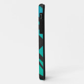 Coques Case-Mate iPhone Motif d'impression Turquoise et noir de tigre de m (Dos/Gauche)