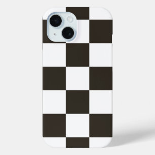 Coque Pour iPhone 15 motif d'indicateur À damiers