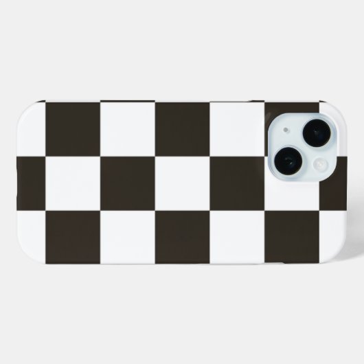 Coques Case-Mate iPhone motif d'indicateur À damiers (Verso (horizontal))