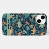 Coques Case-Mate iPhone Motif Dinosaur Texte personnalisé (Verso (horizontal))