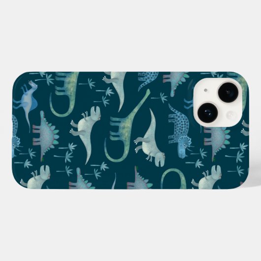 Coques Case-Mate iPhone Motif Dinosaur Vert (Verso (horizontal))