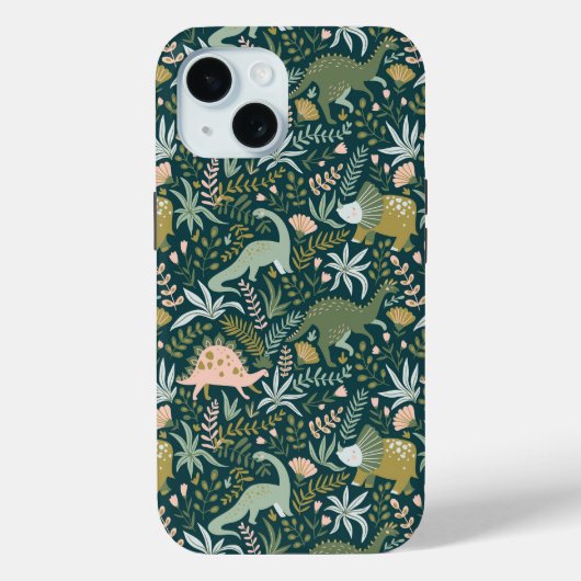 Coques Case-Mate iPhone Motif Dinosaur Vert (Verso)