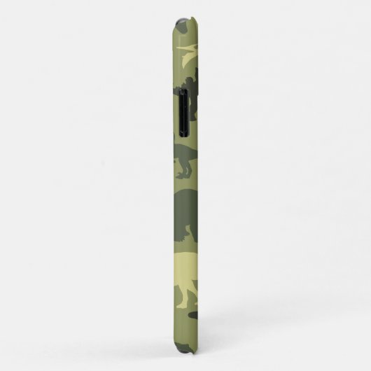 Coques Case-Mate iPhone Motif Dinosaure, Silhouette Dinosaure, Dino Vert (Dos/Droite)