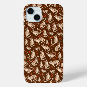 Coque iPhone 15 Mini Motif d'occelot