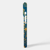 Coques Case-Mate iPhone Motif d'oiseau doré complexe avec motifs floraux (Verso / Gauche)
