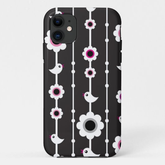Coques Case-Mate iPhone motif d'oiseau et de fleurs (Dos)