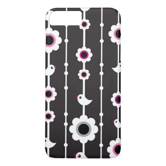 Coques Case-Mate iPhone motif d'oiseau et de fleurs (Dos)