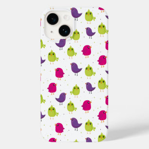 Coque Pour iPhone 14 Motif d'oiseaux mignons colorés