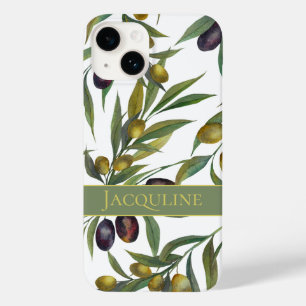 Coque Pour iPhone 14 Motif d'olive de style provençal français aquarell