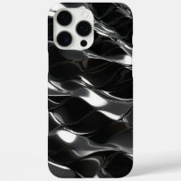 Motif d'onde 3D Futuriste Black Gloss