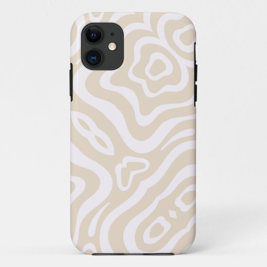 Coques Case-Mate iPhone Motif d'onde Abstraite Champagne Rose (Dos)