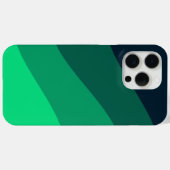 Coques Case-Mate iPhone Motif d'onde noir vert (Verso (horizontal))