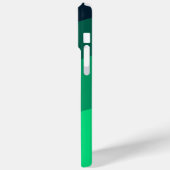 Coques Case-Mate iPhone Motif d'onde noir vert (Verso / Gauche)