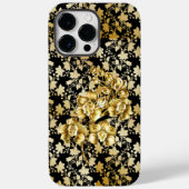 Coques Case-Mate iPhone Motif d'or 21, bw. BG noir (Verso)