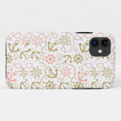 Coques Case-Mate iPhone Motif d'or d'Ancre (Dos (Horizontal))