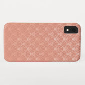 Coques Case-Mate iPhone Motif d'or Rose Art déco moderne (Dos (Horizontal))