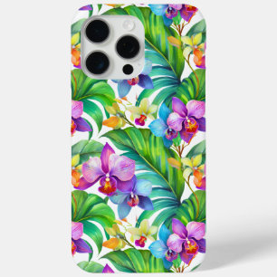 Coque iPhone 15 Pro Max Motif d'orchidées tropicales