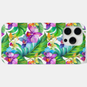 Coques Case-Mate iPhone Motif d'orchidées tropicales (Verso (horizontal))
