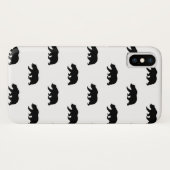 Coques Case-Mate iPhone Motif d'ours grizzli blanc et noir (Dos (Horizontal))