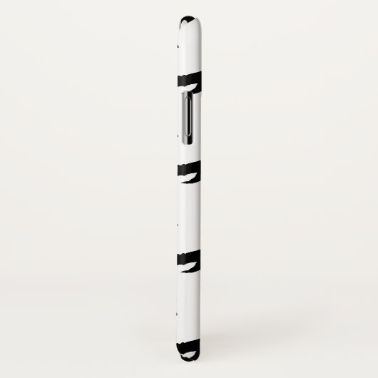 Coques Case-Mate iPhone Motif d'ours grizzli blanc et noir (Dos/Droite)