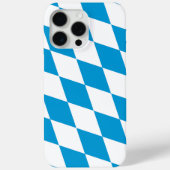 Coques Case-Mate iPhone Motif Drapeau Diamant Bavière bleu et blanc (Verso)