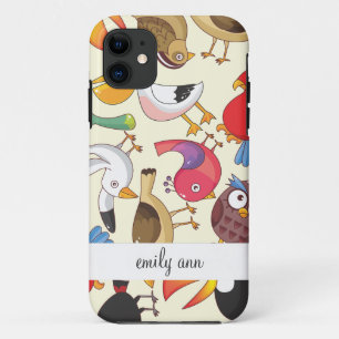 Coque iPhone 11 Motif drôle d'illustrations d'oiseaux