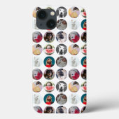 Coques Case-Mate iPhone Motif du cercle photo blanc moderne (Verso)