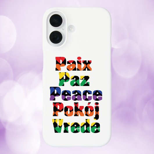 Coques Case-Mate iPhone Motif du Coeur de Paix Arc-en-ciel