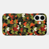 Coques Case-Mate iPhone Motif du coeur rouge vert (Verso (horizontal))