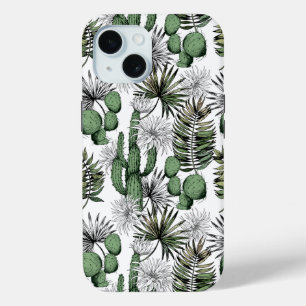 Coque Pour iPhone 15 Motif du désert de Cactus