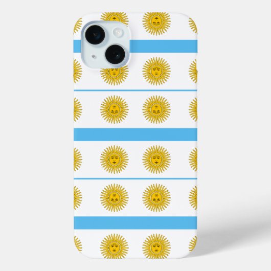 Coques Case-Mate iPhone Motif du drapeau argentin (Verso)