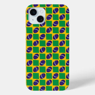 Coque iPhone 15 Mini Motif du drapeau brésilien
