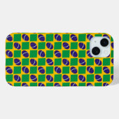 Coques Case-Mate iPhone Motif du drapeau brésilien (Verso (horizontal))