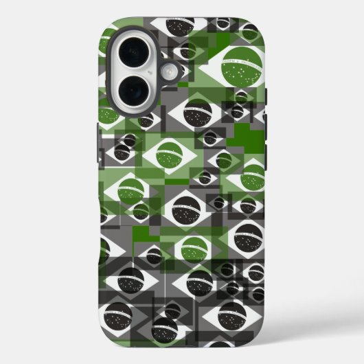Coques Case-Mate iPhone Motif du drapeau brésilien (Verso)