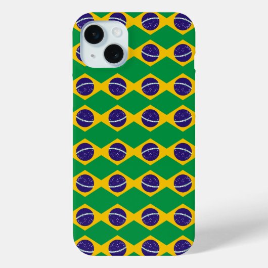 Coques Case-Mate iPhone Motif du drapeau brésilien (Verso)