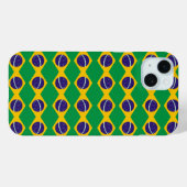 Coques Case-Mate iPhone Motif du drapeau brésilien (Verso (horizontal))