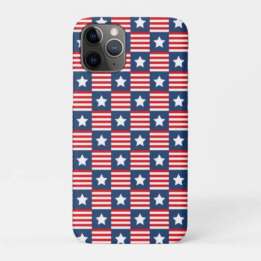 Coques Case-Mate iPhone Motif du drapeau patriotique rouge, blanc et bleu  (Dos)