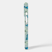 Coques Case-Mate iPhone Motif du jardin des papillons bleus (Verso / Gauche)