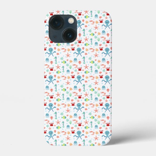 Coques Case-Mate iPhone Motif du monde marin (Verso)